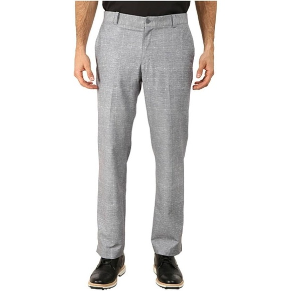 Nike Tour Performance Golf Pants Men 36x32 Grey Plaid Dri Fit Wick Stretch NWT
